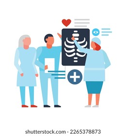 Digital online medicine composition of conceptual icons pictograms with gadgets and people vector illustration