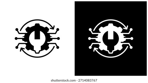Icono de la operación de Digitaces fijado en fondo blanco y negro