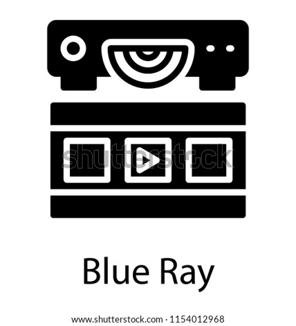 
A digital optic disc with the video graphic depicting blu ray 

