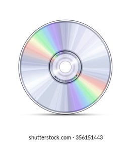 Digital optical disc data storage. Blue-ray, DVD or CD disc. Video, music, computer software