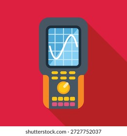 Osciloscopio digital que muestra la señal sinusoidal en su pantalla