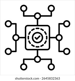 ilustração vetorial do ícone de contorno digital