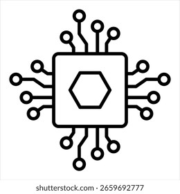 Digital Outline Icon Vector Illustration