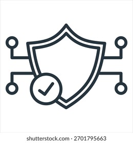 Digital Outline Icon Vector Illustration