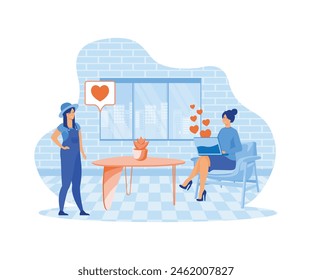 Digital overload abstract concept. Likes and screen addiction, social media. flat vector modern illustration 