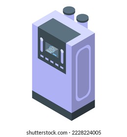 Digital oxygen concentrator icon isometric vector. Medical portable. Health device