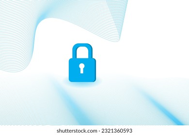 digital padlock seal with code number protection. security and privacy technology abstract background.