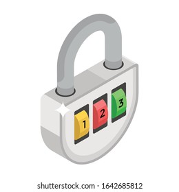 Vector de candado digital de estilo moderno para sitios web y aplicaciones móviles