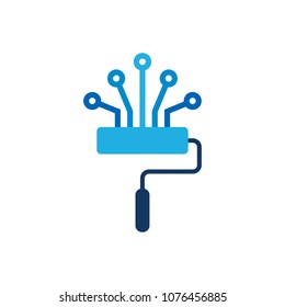 Digital Paint Logo Icon Design