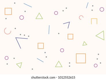 Digital painting. Abstract geometric colorful vector background