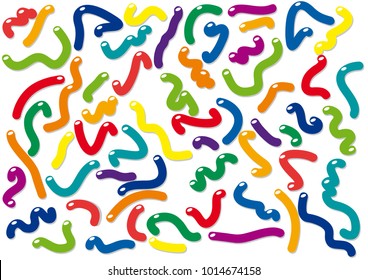 Digital painting. Abstract geometric colorful vector background with scribbles