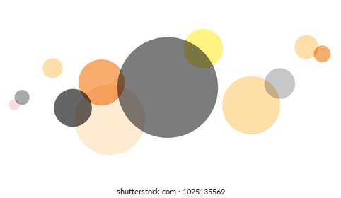 Digital painting. Abstract geometric colorful vector banner and background. Circles in red