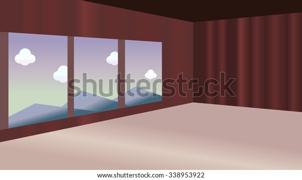 Digital Painting Cartoon Graphic Interior Design Stock Image