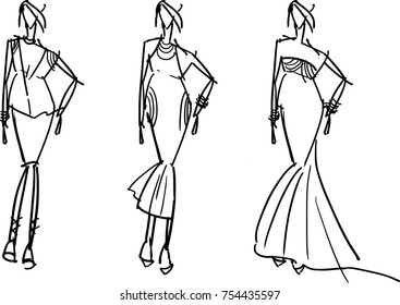 digital painting fashion sketch design
