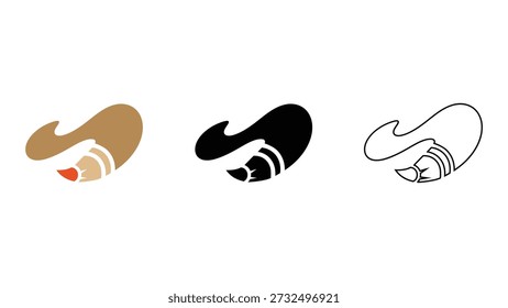 digital painting logo representing creativity and artistic expression in modern design style