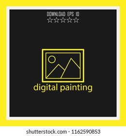 digital painting vector icon