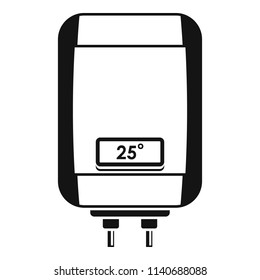 Digital panel boiler icon. Simple illustration of digital panel boiler vector icon for web design isolated on white background