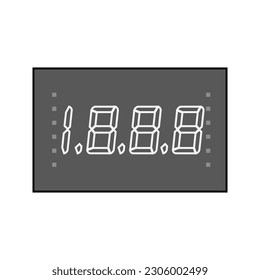 Digital panel meter vector illustration, ideal for graphic designers seeking a visually appealing representation of a versatile electronic device used for the display of different parameters