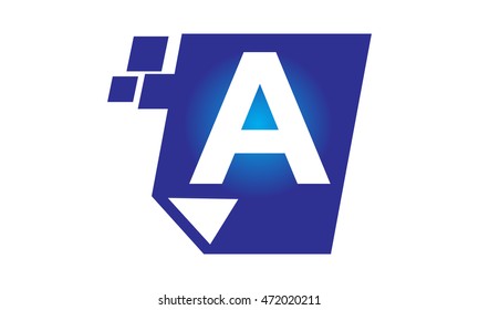 Digital Paper Initial A