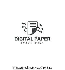 Digital Paper Logo Design Template