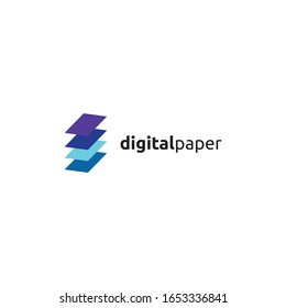 Digital Paper Logo Simple Templates and Vector