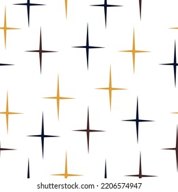 Digital Paper for Scrapbook Rainbow bright colors Stars Pattern seamless texture Hand drawn doodle elements in navy, pink and purple soft tones on white background. Festive Stars Wallpaper.