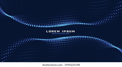 digital particle background in blue glowing color