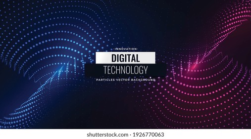 diseño de fondo de partículas digitales