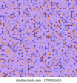 Digital Pattern with Color Dots. Halftone Background. Abstract Colorful Background. Pixel Art. Vector Texture. Retrofuturistic Square Pattern.