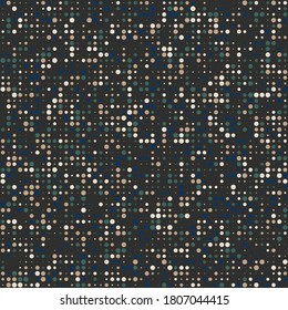 Digital Pattern with Color Dots. Halftone Background. Retrofuturistic Square Pattern. Vector Texture. Abstract Colorful Background. Pixel Art.