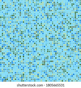 Digital Pattern with Color Dots. Retrofuturistic Square Pattern. Halftone Background. Abstract Colorful Background. Pixel Art. Vector Texture.