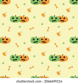 Digital pattern design, halloween doodle concept. perfect for wallpaper, cover, fashion, print, banner etc