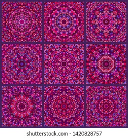 Digital pattern of ethnic Indian patchwork background. Seamless wallpaper. Native culture tradition pottery ornament. Mosaic color ceramic tile print pattern