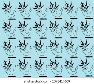 digital pattern illustration "alien"