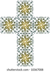 digital patterned cross