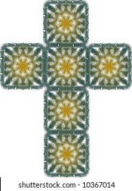 digital patterned cross