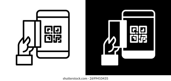 Digital Pay Icon Ilustración vectorial negro blanco