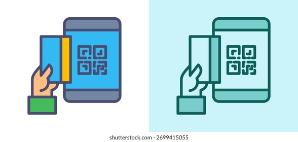 Icono de pago digital Ilustración vectorial whitegreen
