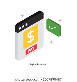 Digital Payment Concept isometric Style Illustrations. Eps 10 File