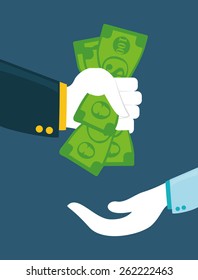Digital payment design over blue background, vector illustration.