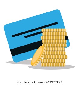 Digital payment design over white background, vector illustration.
