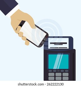 Digital payment design over white background, vector illustration.