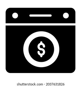 digital payment glyph icon, business and finance icon.
