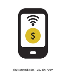 Digital Payment Icon, digital money, mobile banking or e wallet symbol