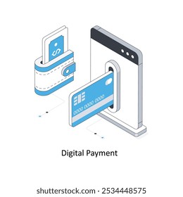 Digital Payment  isometric stock illustration. EPS File stock illustration