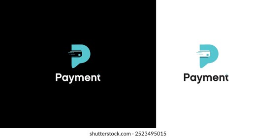 Digital payment logo design template with initial letter p logo design graphic vector icon symbols