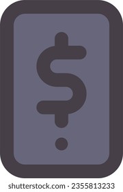 Digital Payment On Phone Vector Icon