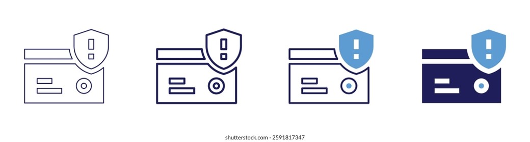 Digital payment platform icon in 4 different styles. Thin Line, Line, Bold Line, Duotone. Duotone style. Editable stroke.