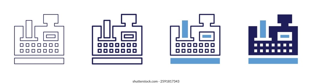 Digital payment platforms icon in 4 different styles. Thin Line, Line, Bold Line, Duotone. Duotone style. Editable stroke.