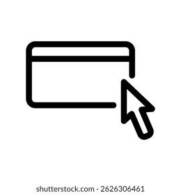 Digital Payment Selection Icon Showing Pointing Cursor